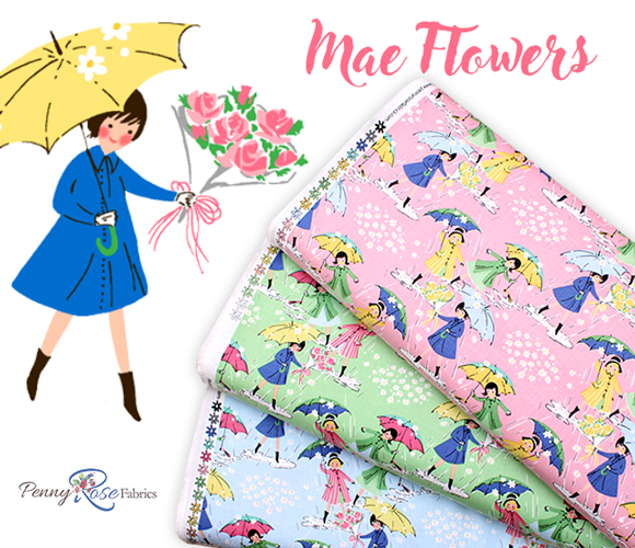 Penny Rose Fabrics "Mae Flowers"